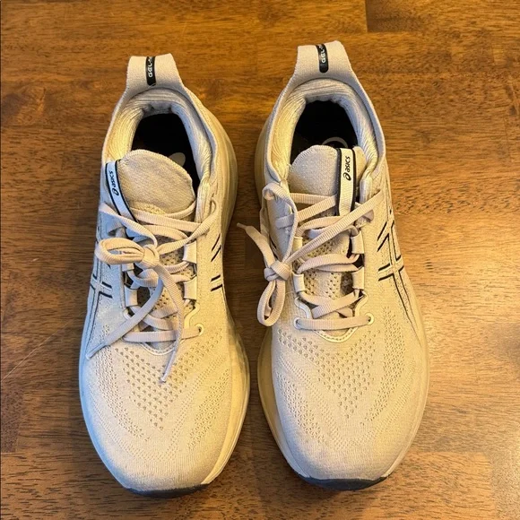 ASICS GEL-NIMBUS 26 used size 8.5 men’s light taupe color running - Picture 3 of 14